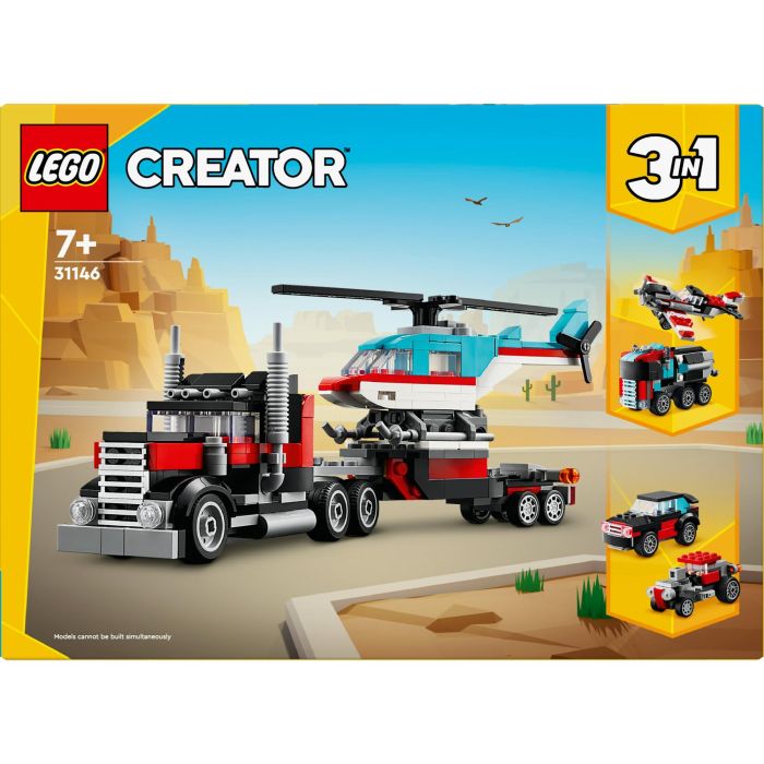 Lego Creator Juego de Construcción: Camión Plataforma con Helicóptero para Niños y Niñas, Edad Mínima 7 Años 11 Lego Creator Juego de Construcción: Camión Plataforma con Helicóptero para Niños y Niñas, Edad Mínima 7 Años 11