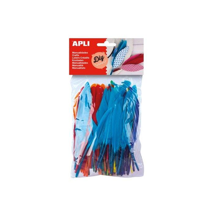 Plumas Apli 7-16 Cm. Surtido Bolsa De 100 (Set de 5)