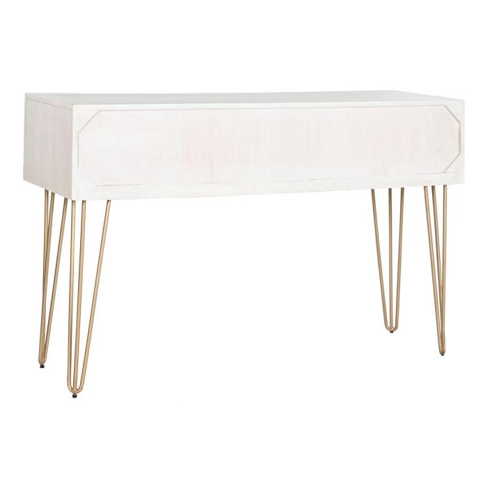 Consola Home ESPRIT Blanco Dorado Metal Madera de mango 120 x 38 x 76 cm 6