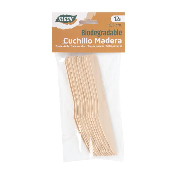 Set de 12 cuchillos de madera Algon 16.5 cm (24 Cajas) 1 Set de 12 cuchillos de madera Algon 16.5 cm (24 Cajas) 1