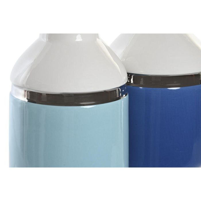 Jarron Atlantico DKD Home Decor Azul Marino Azul Celeste 12 x 18.5 x 12 cm (2 Unidades) 2 Jarron Atlantico DKD Home Decor Azul Marino Azul Celeste 12 x 18.5 x 12 cm (2 Unidades) 2