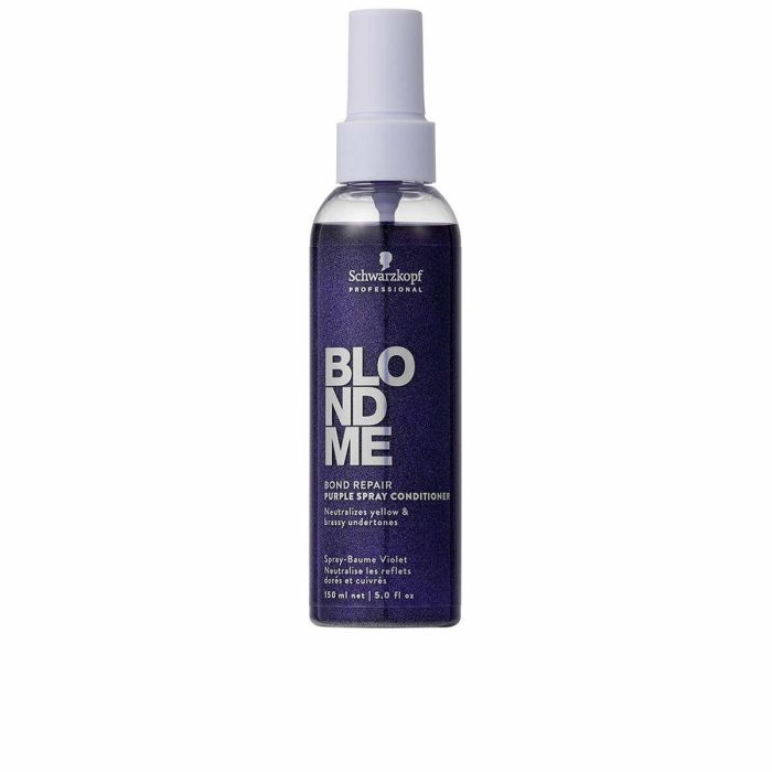 Schwarzkopf BLONDME Bond Repair Cool Blondes Spray Acondicionador Neutralizante Morado para Rubio Frío Teñido 150ml