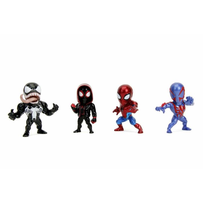 Jada SMO4006333088162 Figura Marvel Spiderman Set de 4 piezas Coleccionables de Metal 6cm Para niños a partir de 8 años 1