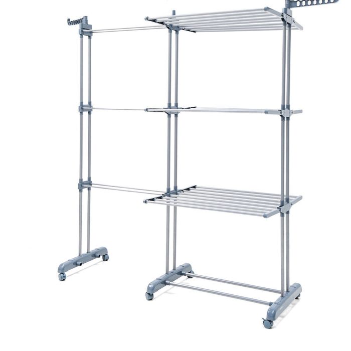 Tendedero Plegable Vertical Extensible con Ruedas Dolver XL InnovaGoods 30 Barras 3