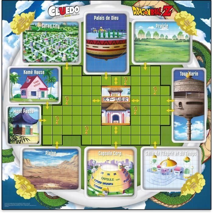 Cluedo WIN5036905047760 Juego de Mesa Cluedo Dragon Ball Z Edición Temática de Misterio y Deducción 2