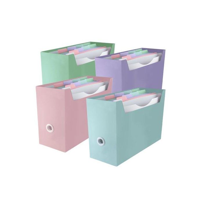 Organizador De Carpetas De Sobremesa Office Box Free Blush A4+ 10 Carpetas Surtido 4 Colores (Set de 4)