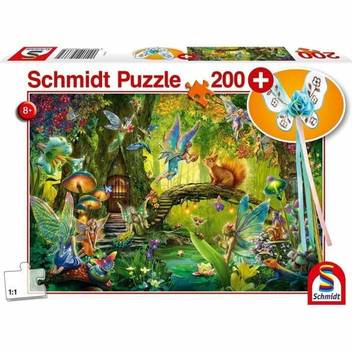 Schmidt Spiele SCH4001504563332 Hadas in the Forest con Varita Mágica Add-On - 200 Piezas