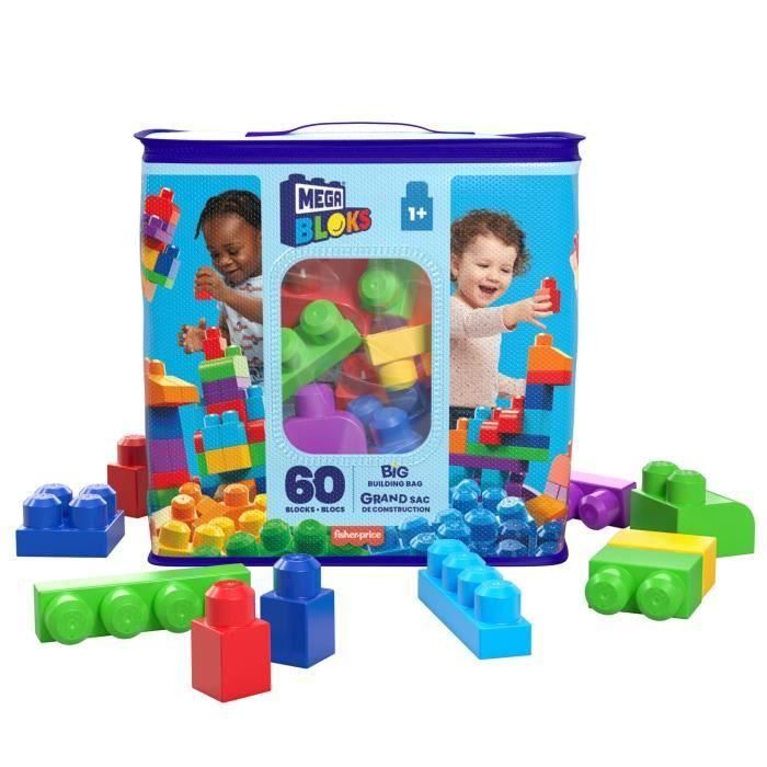 Mega Bloks Bolsa 60 Bloques Clásicos DCH55 Fisher Price First Builders Juguete +12 meses