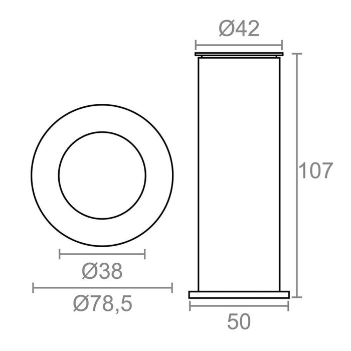 Micel Base Candado Cruceta para Suelo CN15 Cromo Brillo 1