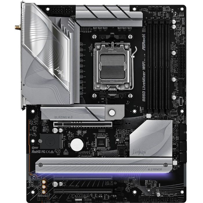 ASRock B850 LiveMixer WiFi Placa Base AMD AM5 DDR5, Compatible Ryzen 7000/8000/9000, ATX, WiFi 7 2 ASRock B850 LiveMixer WiFi Placa Base AMD AM5 DDR5, Compatible Ryzen 7000/8000/9000, ATX, WiFi 7 2