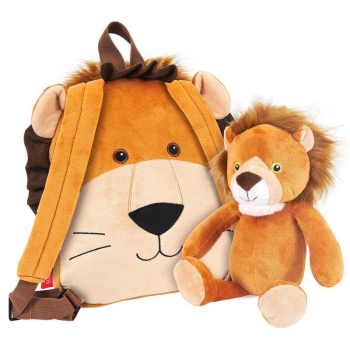 Mochila reversible + peluche Lenny Lion 25cm 4