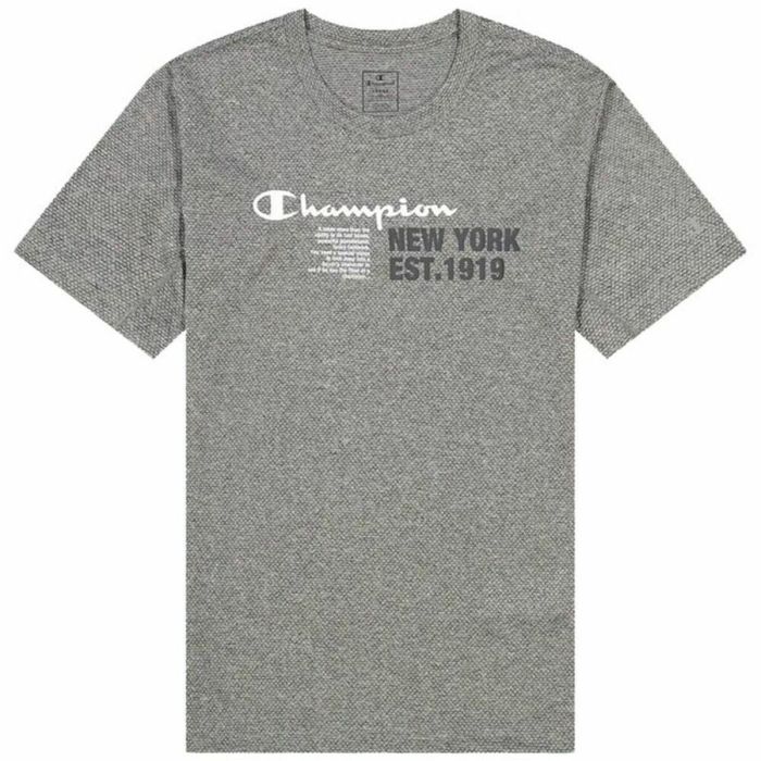 Camiseta Deportiva de Manga Corta Champion  Crewneck Gris oscuro 1
