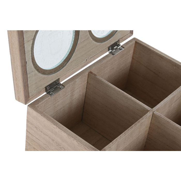 DKD Home Decor Costurero Vintage Natural Verde Menta MDF Cristal 20 x 10 x 20 cm (4 Unidades) 3