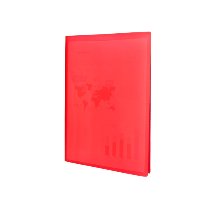 Liderpapel Carpeta Escaparate 40 Fundas Polipropileno DIN A3 Rojo Translucido 2