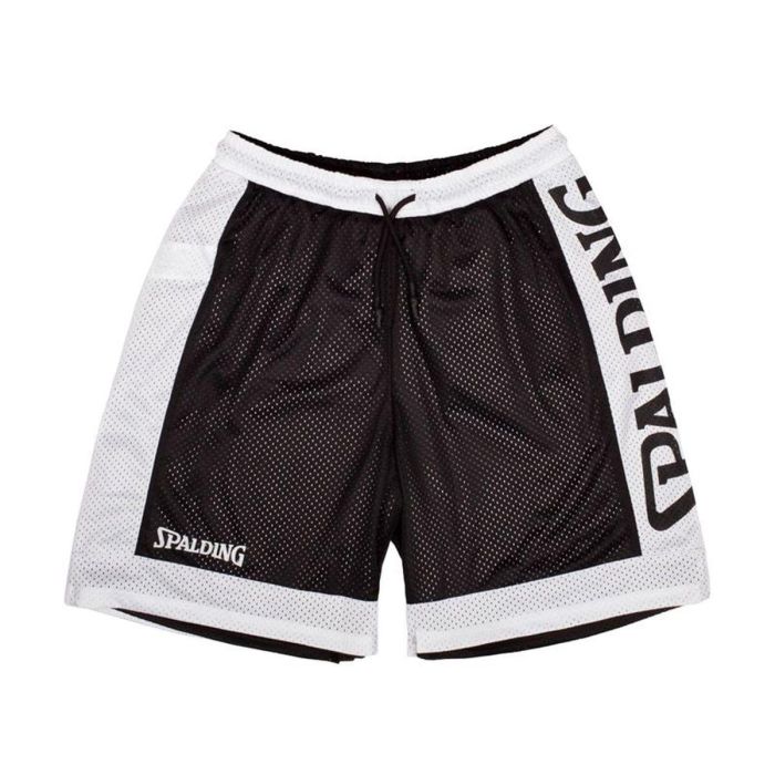 Pantalones Cortos de Baloncesto para Hombre Spalding Blanco Negro Reversible 2 Pantalones Cortos de Baloncesto para Hombre Spalding Blanco Negro Reversible 2