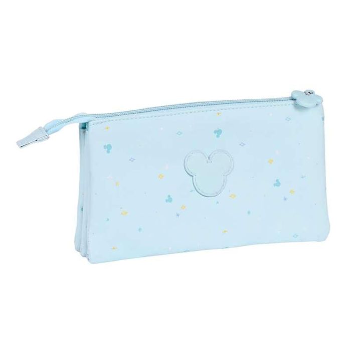 Portatodo Triple Mickey Mouse Clubhouse Baby Azul claro (22 x 12 x 3 cm) 4 Portatodo Triple Mickey Mouse Clubhouse Baby Azul claro (22 x 12 x 3 cm) 4
