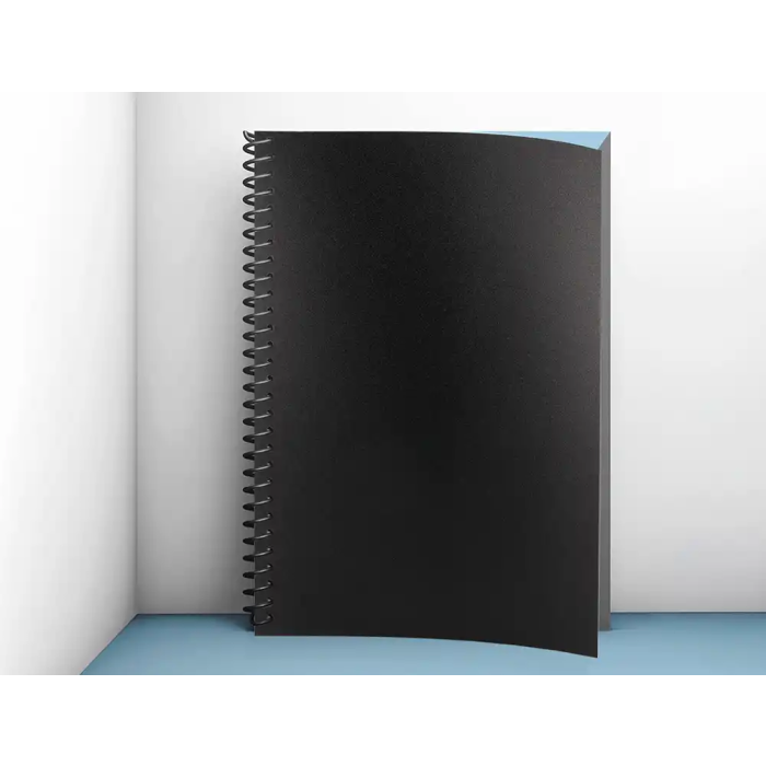 Liderpapel Tapa Encuadernacion Polipropileno Din A4 0.8mm Negro Opaco Paquete 50 Unidades 8