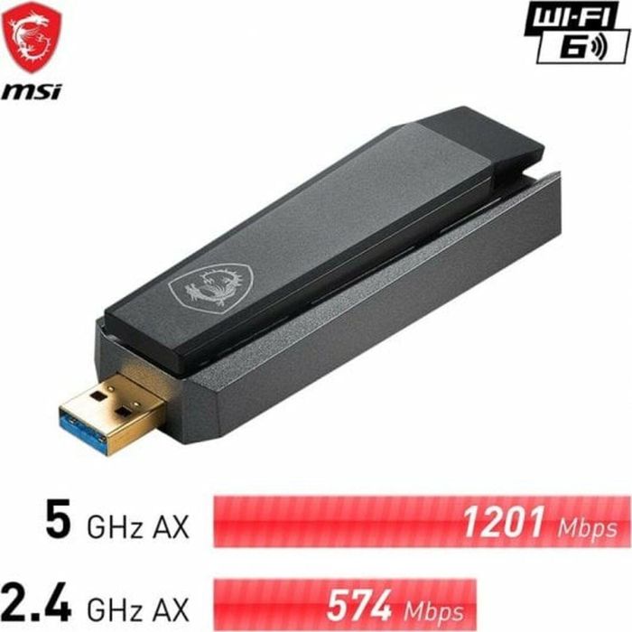Adaptador USB MSI AX1800 Negro 6 Adaptador USB MSI AX1800 Negro 6