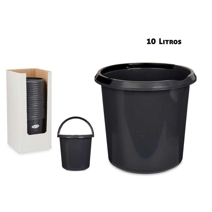 Cubo con Asa de Plástico Medidor Gris 10L Arte Regal 30x28.5x30 cm (18 Unidades) Cubo con Asa de Plástico Medidor Gris 10L Arte Regal 30x28.5x30 cm (18 Unidades)