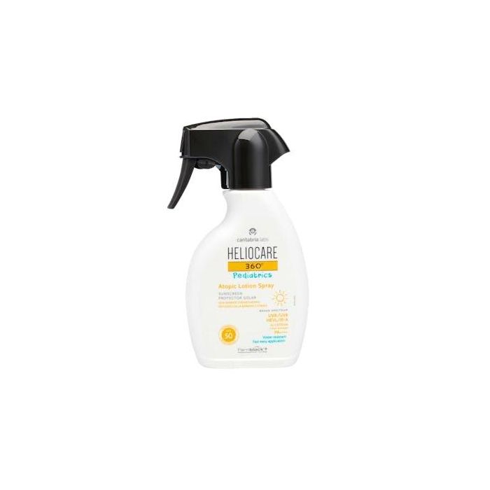 Heliocare 360° Pediatrics Atopic Loción Spray Corporal SPF 50 Piel Sensible y Atópica Hipoalergénico Resistente al Agua 250 ml