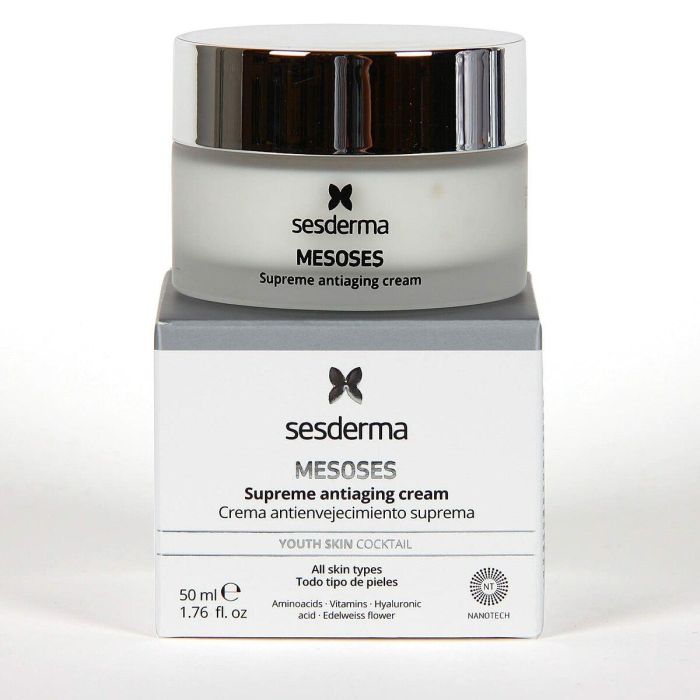 Sesderma MESOSES Crema Antienvejecimiento Suprema, Antiarrugas Facial, Reafirmante e Hidratante con Efecto Tensor 50 ml