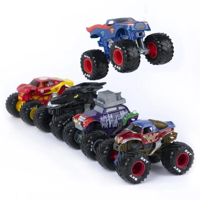 Monster Jam Pack 5 Vehículos Fundidos a Presión 1:64 DC Comics 4