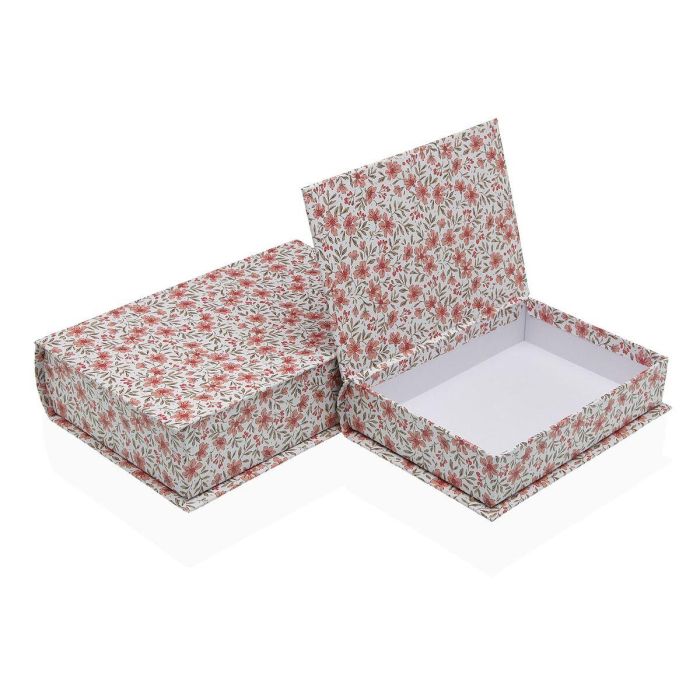 Set de 2 libros decorativos Roses, 5.5x15x22 cm, Versa - Lienzo y madera MDF (2 Unidades) 2 Set de 2 libros decorativos Roses, 5.5x15x22 cm, Versa - Lienzo y madera MDF (2 Unidades) 2
