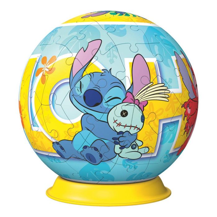 Ravensburger 11596 Puzzle Ball 3D Stitch Disney, Rompecabezas Esférico con tecnología Easy Click para Niños +6 años