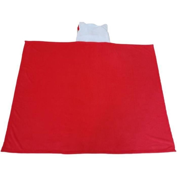 Hello Kitty HEL3700891711036 Manta polar con capucha 3D - Roja - 120 x 150 cm 2 Hello Kitty HEL3700891711036 Manta polar con capucha 3D - Roja - 120 x 150 cm 2