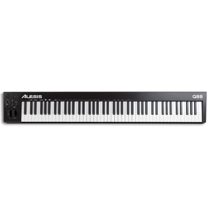 Alesis Q88 Mkii Controlador de Teclado USB-MIDI de 88 Teclas Semiponderadas y Sensibles a la Velocidad con Ruedas de Modulación, Pitch Bend y Salida MIDI