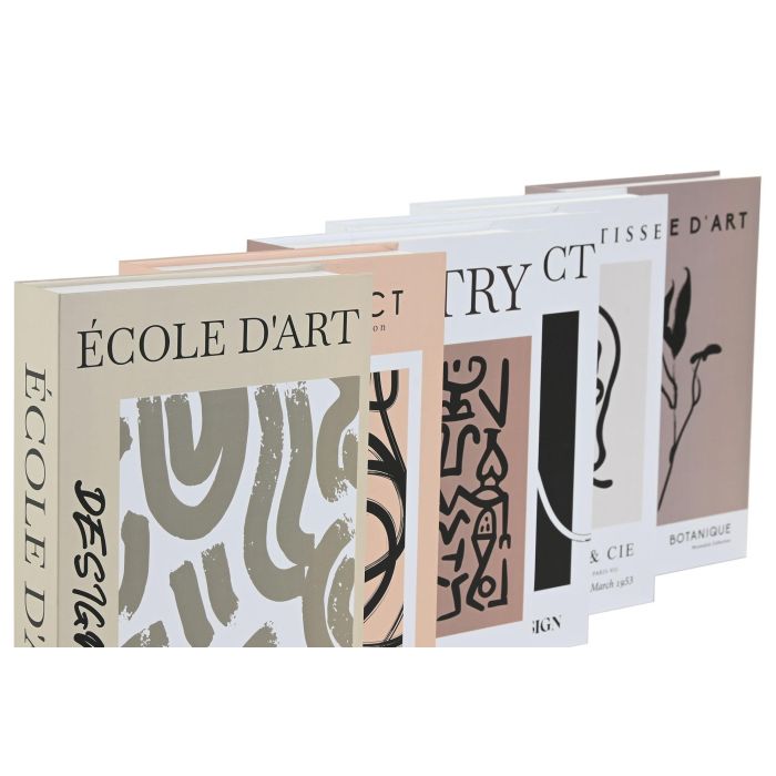 Caja Libro Basicos DKD Home Decor Multicolor 4.2 x 26.5 x 17 cm (6 Unidades) 1