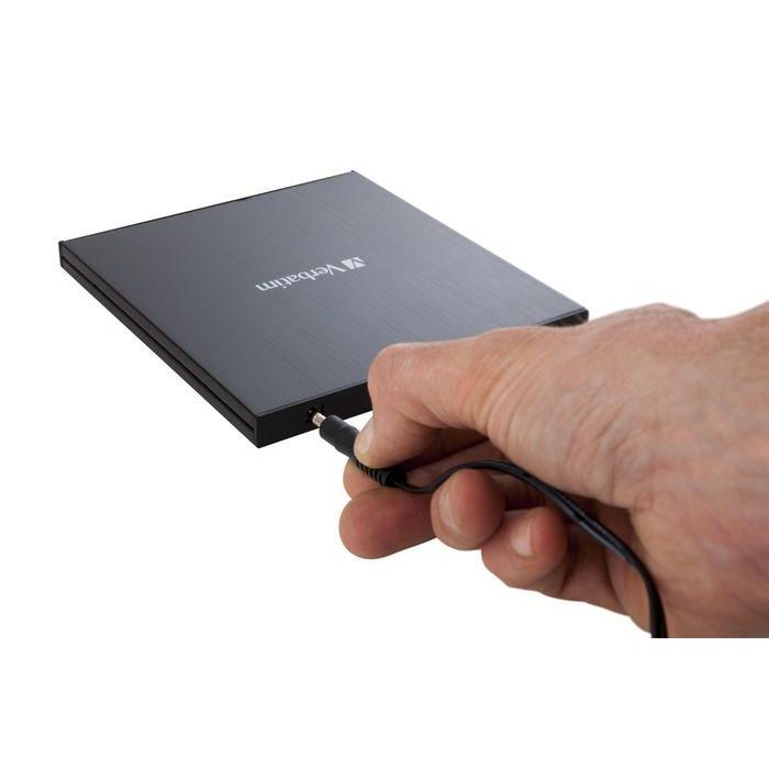 Verbatim Grabadora Externa Blu-ray USB 3.0 Slimline para Portátiles, Copias de Seguridad y Archivo de Datos con Software Nero 4