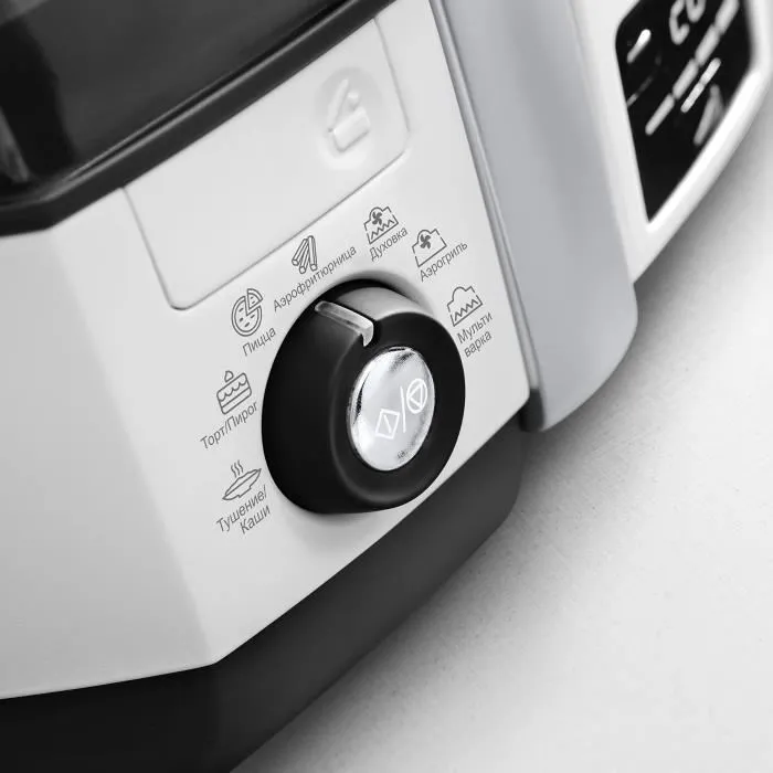 Delonghi FH1396/1 MultiFry Freidora sin Aceite Extra Chef Blanco/Negro con Pantalla Digital y 7 Recetas Preprogramadas