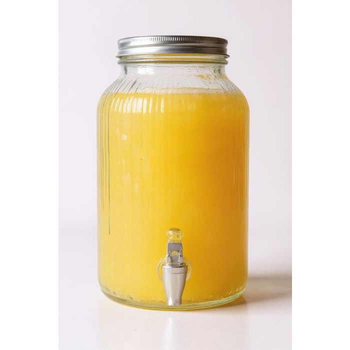 Inde Tarro Dispensador de Vidrio Lines con Grifo, 6 Litros, 18 x 31.5 cm 1