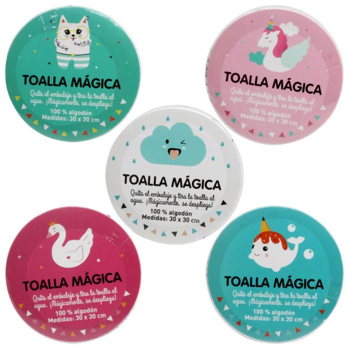 Tom et Zoe Toalla Mágica 30x30 cm 100% Algodón Comprimida 2