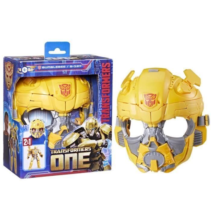 Figura 2 en 1 Bumblebee B-127 de 25 cm, Transformers uno se convierte en máscara, juguetes interactivos, 6 años