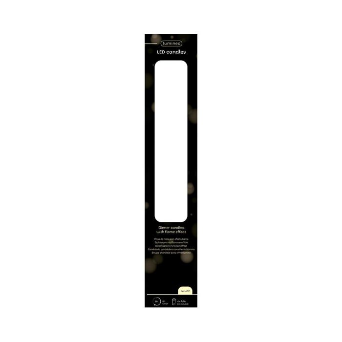 Vela de cera led color verde ø2,20 x 24,50 cm, 2 unidades 1 Vela de cera led color verde ø2,20 x 24,50 cm, 2 unidades 1