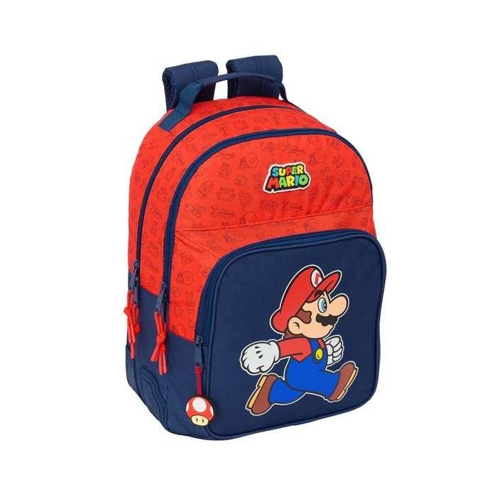 Safta Mochila Doble "Trick" Super Mario Adaptable a Carro 32x42x15cm 0 Safta Mochila Doble "Trick" Super Mario Adaptable a Carro 32x42x15cm 0