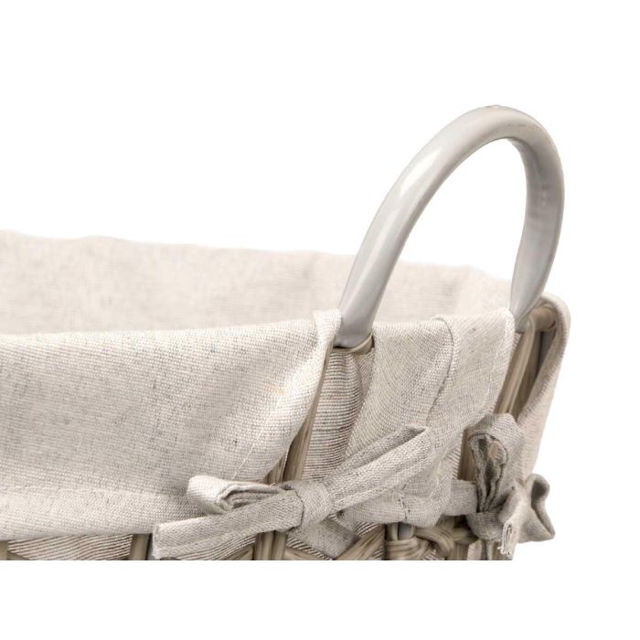 Cesto Redondo Asas Bajo Gris Kipit 47X41CM (6 Unidades) 3 Cesto Redondo Asas Bajo Gris Kipit 47X41CM (6 Unidades) 3