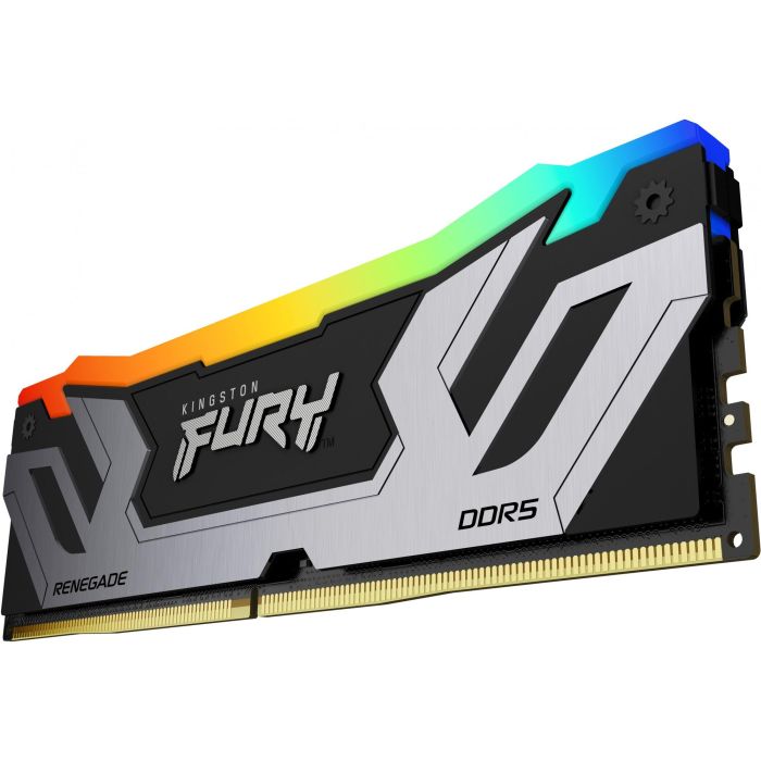 Kingston CUDIMM FURY Renegade RGB Silver XMP 24GB 8400MT/s DDR5 CL40 para PC con Intel XMP 3 Kingston CUDIMM FURY Renegade RGB Silver XMP 24GB 8400MT/s DDR5 CL40 para PC con Intel XMP 3