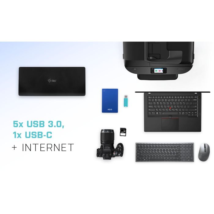 Hub USB i-Tec C31QUATTRODOCKPD Negro 3