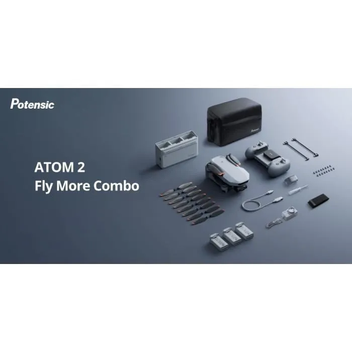 Potensic ATOM 2 Combo Fly More Dron con Cámara HD/4K GPS Integrado Tiempo de Vuelo 15-25 Min Alcance 300m 1