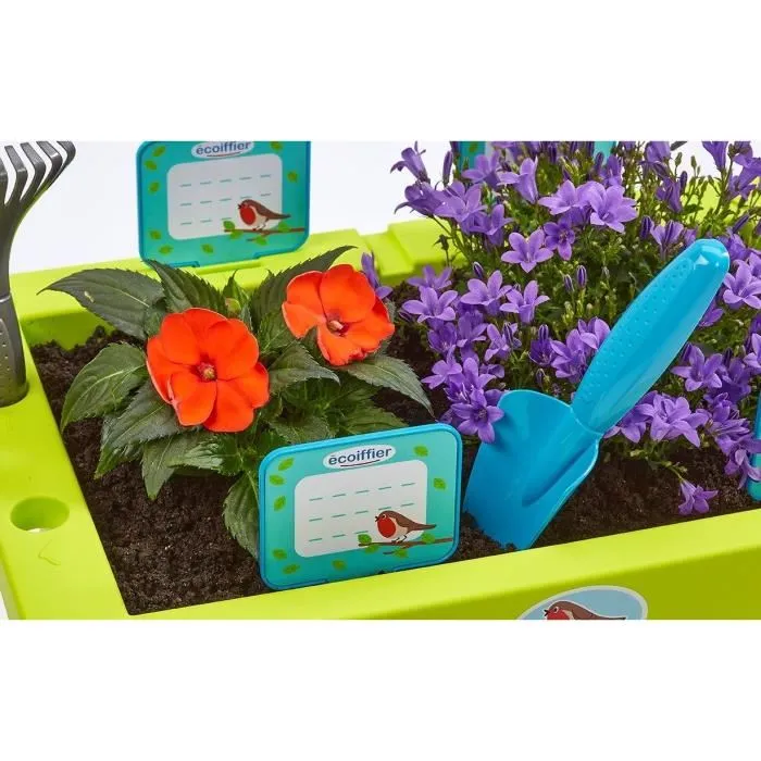 Ecoiffier 4290 La Jardinera Adornada 31 cm con 11 Accesorios para Jardinería Infantil 3
