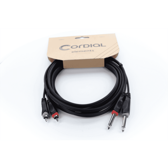 Cable De Audio Doble Jack Mono - Rca 1,5 M 2 Cable De Audio Doble Jack Mono - Rca 1,5 M 2