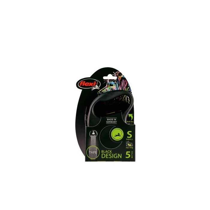 Flexi Correa Black Design S Cinta 5M Silver Flexi Correa Black Design S Cinta 5M Silver