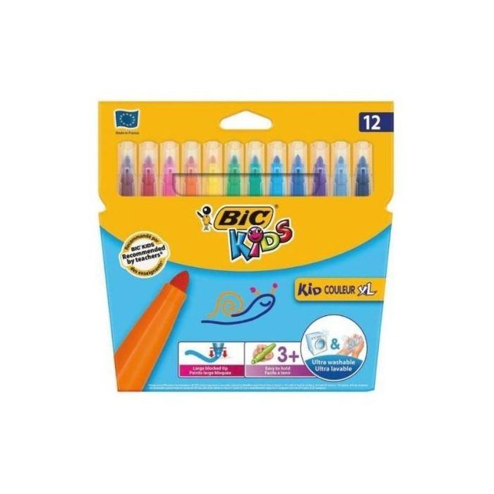 Rotuladores Punta Ancha Bic Kid Color XL 8289663/ Colores Surtidos Rotuladores Punta Ancha Bic Kid Color XL 8289663/ Colores Surtidos