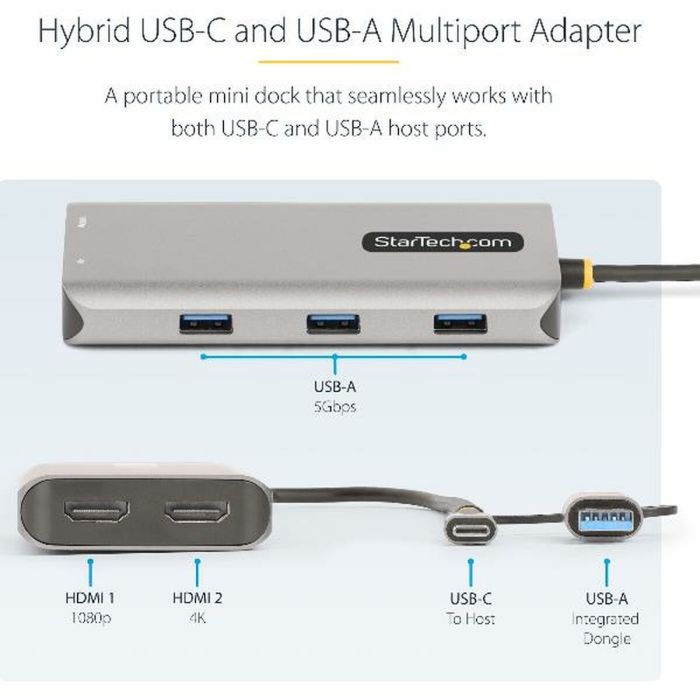 Adaptador USB Startech 167B-USBC-MULTIPORT 1