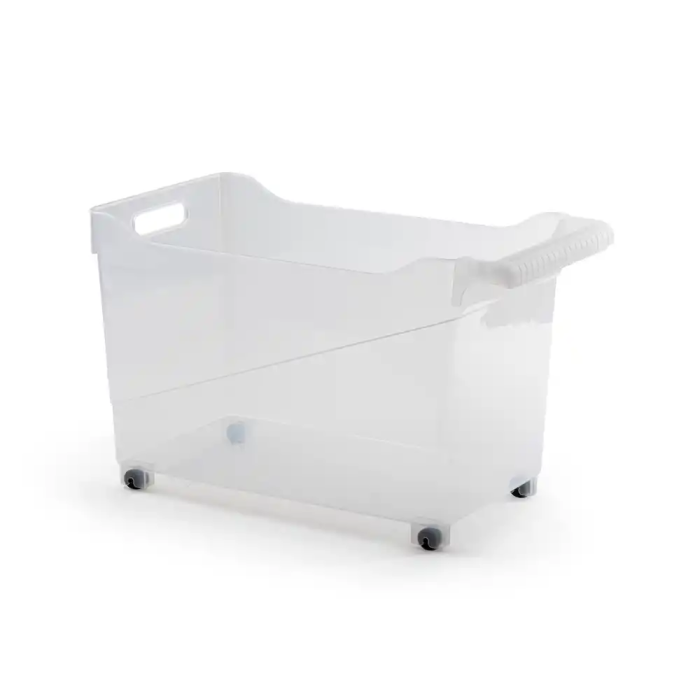 Plasticforte Carrito Multiusos N 2 Transparente con Asa, Dimensiones 485x450x240 mm (240x455x275 mm)