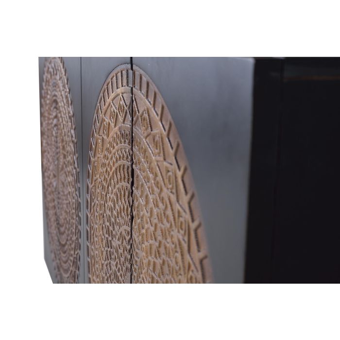 GINER Y COLOMER Aparador de Madera de Mango y Metal Nogal Oscuro 145 cm 2