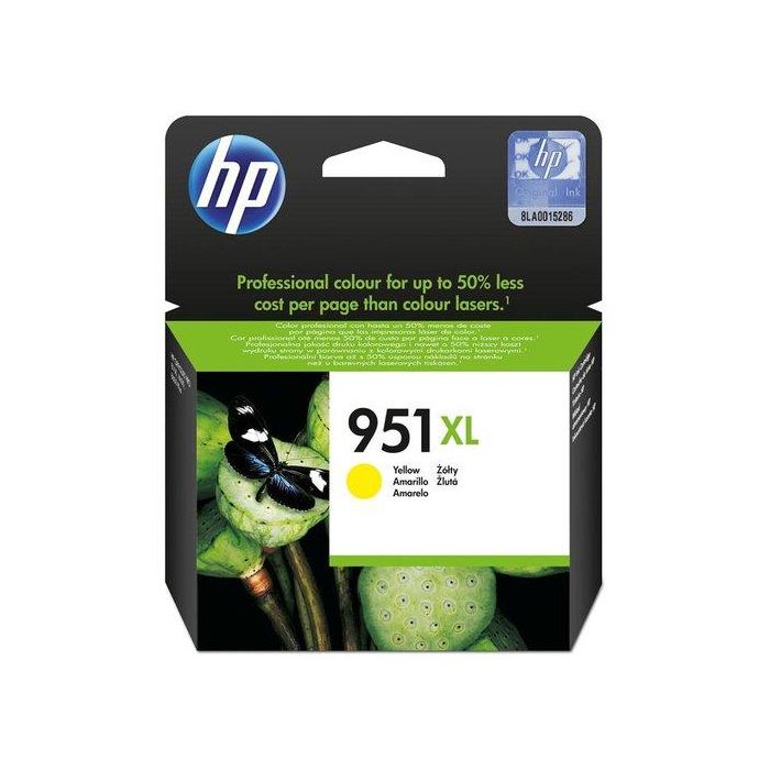 HP Cartucho Original 951XL Amarillo CN048AE - Tinta Ink-jet para Impresora, 1500 Páginas, Calidad Profesional